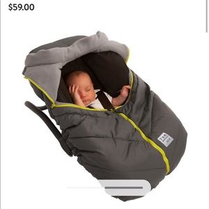 7AM Enfant Car-Seat Cocoon Gray/Neon Green